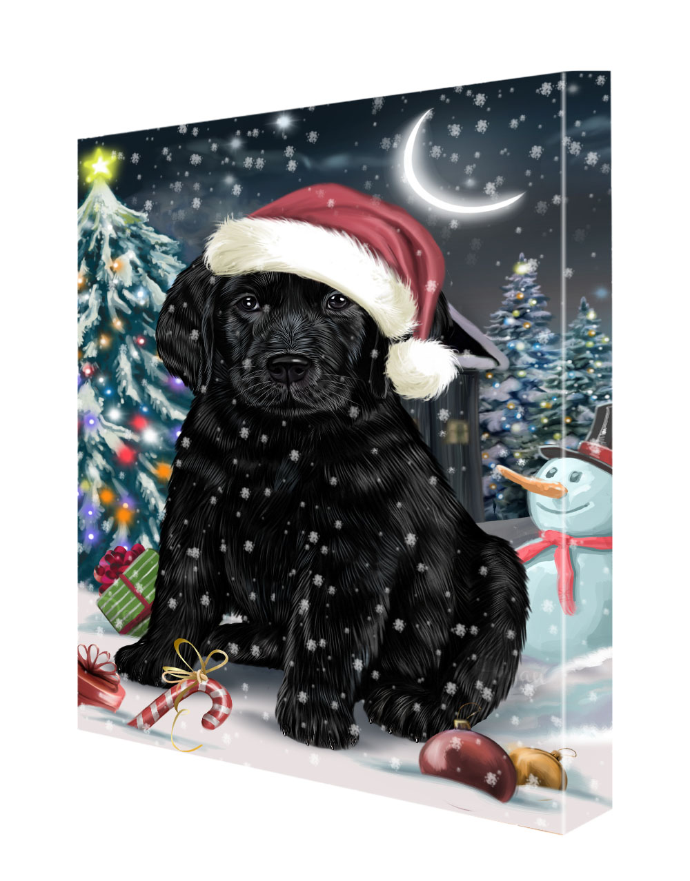 Labrador Retriever Dog Canvas .75" Personalized Digital Painting Christmas NWT