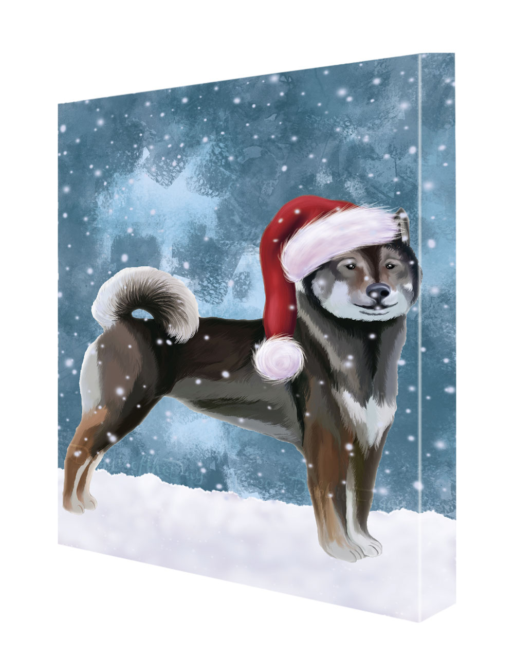 Aiku Hund Leinwand Wandbild Weihnachten Digital Gemälde für Dekoration - Bild 3 von 3