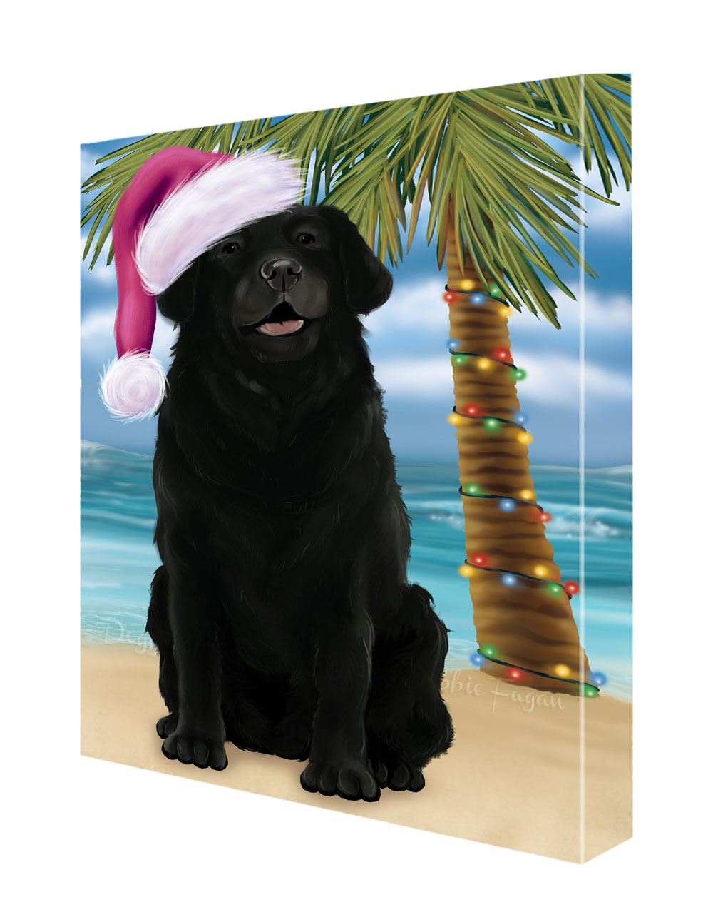 Labrador Retriever Dog Canvas .75" Personalized Digital Painting Christmas NWT