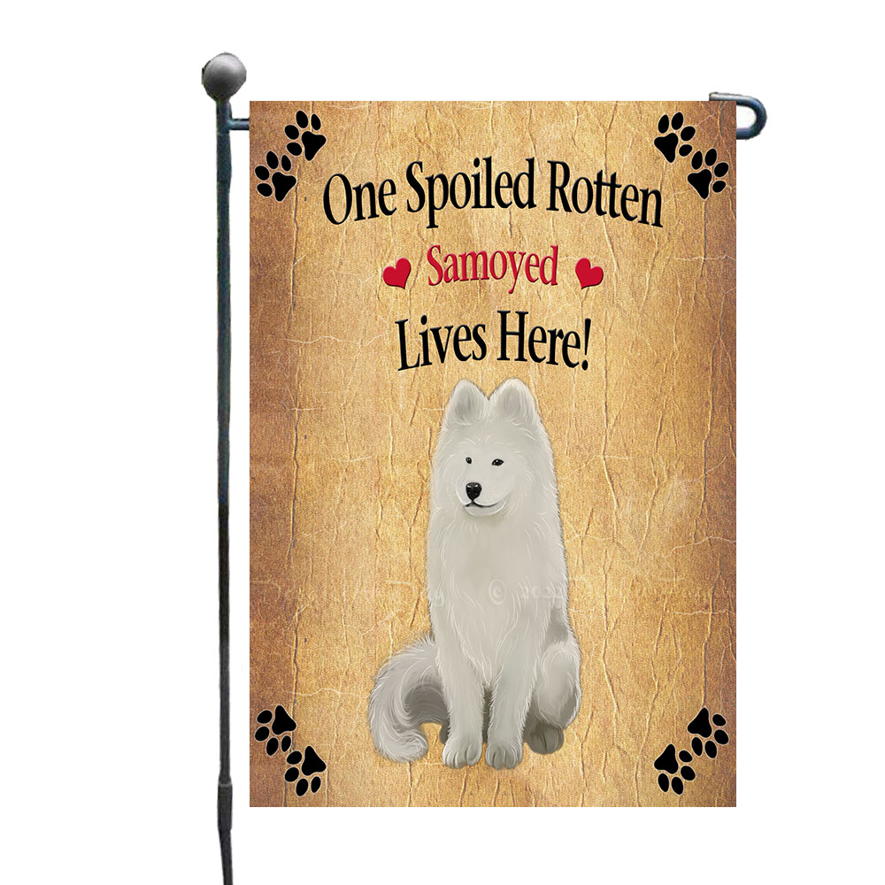 Samoyed Dog Garden Flag Personalized Double Sided 12.5"x18" Many Design NWT