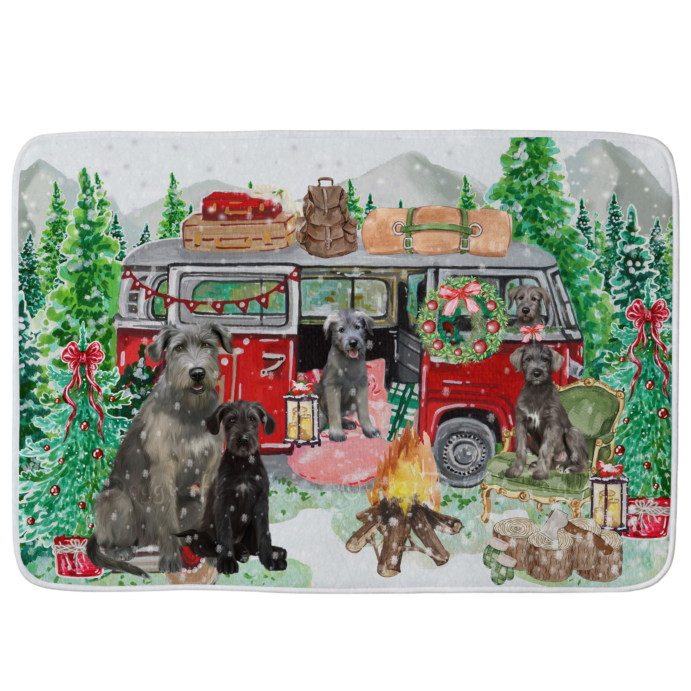 Wolfhound Dog Bath Mat Anti-Slip Pet Personalized Bathroom Rug Mat Gift NWT - Picture 38 of 40