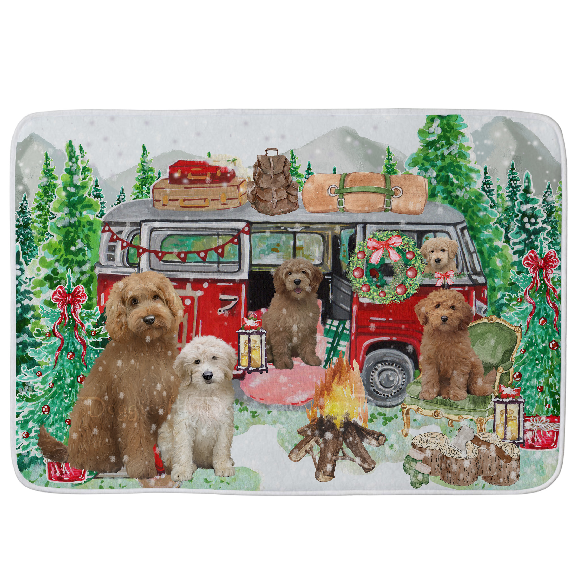 Goldendoodle Dog Bath Mat Anti-Slip Pet Personalized Bathroom Rug Mat Gift NWT - Picture 40 of 46