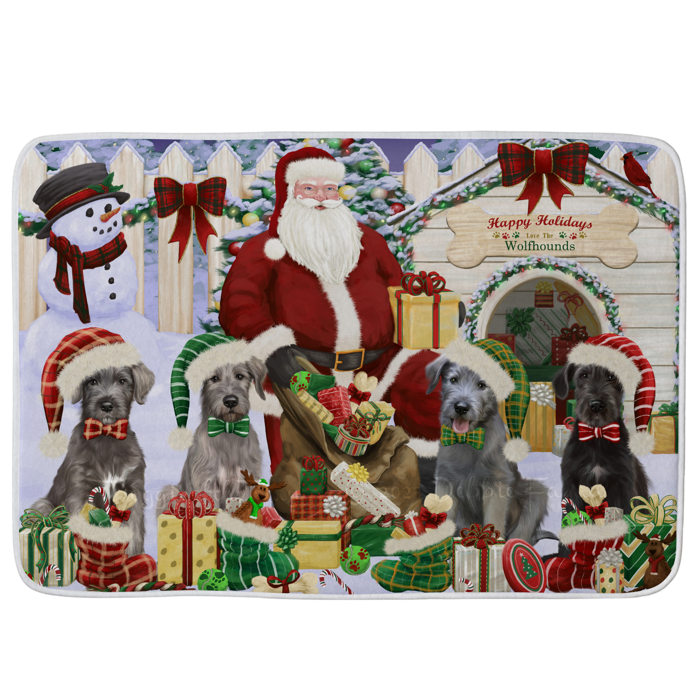 Wolfhound Dog Bath Mat Anti-Slip Pet Personalized Bathroom Rug Mat Gift NWT - Picture 39 of 40