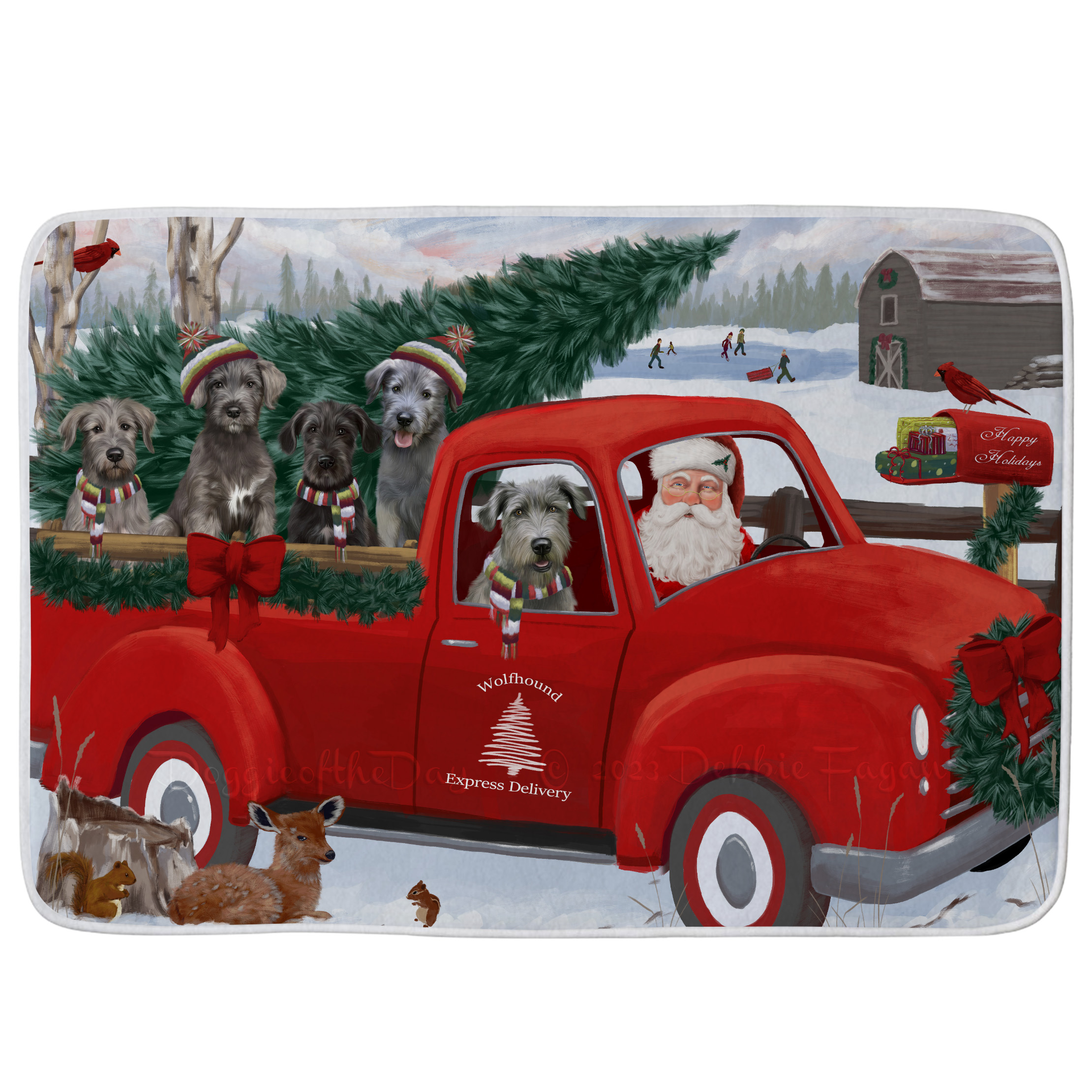 Wolfhound Dog Bath Mat Anti-Slip Pet Personalized Bathroom Rug Mat Gift NWT - Picture 12 of 40