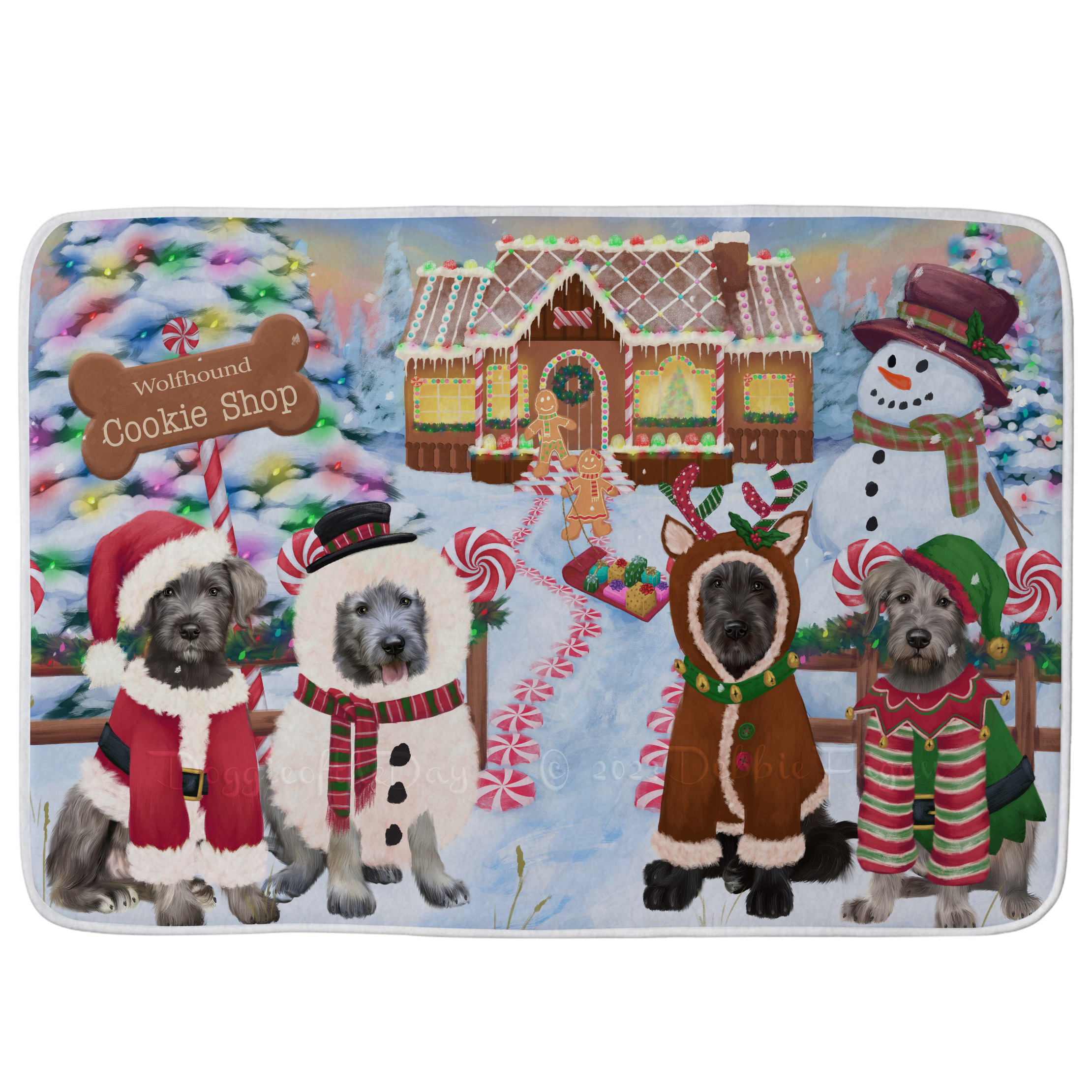 Wolfhound Dog Bath Mat Anti-Slip Pet Personalized Bathroom Rug Mat Gift NWT - Picture 35 of 40