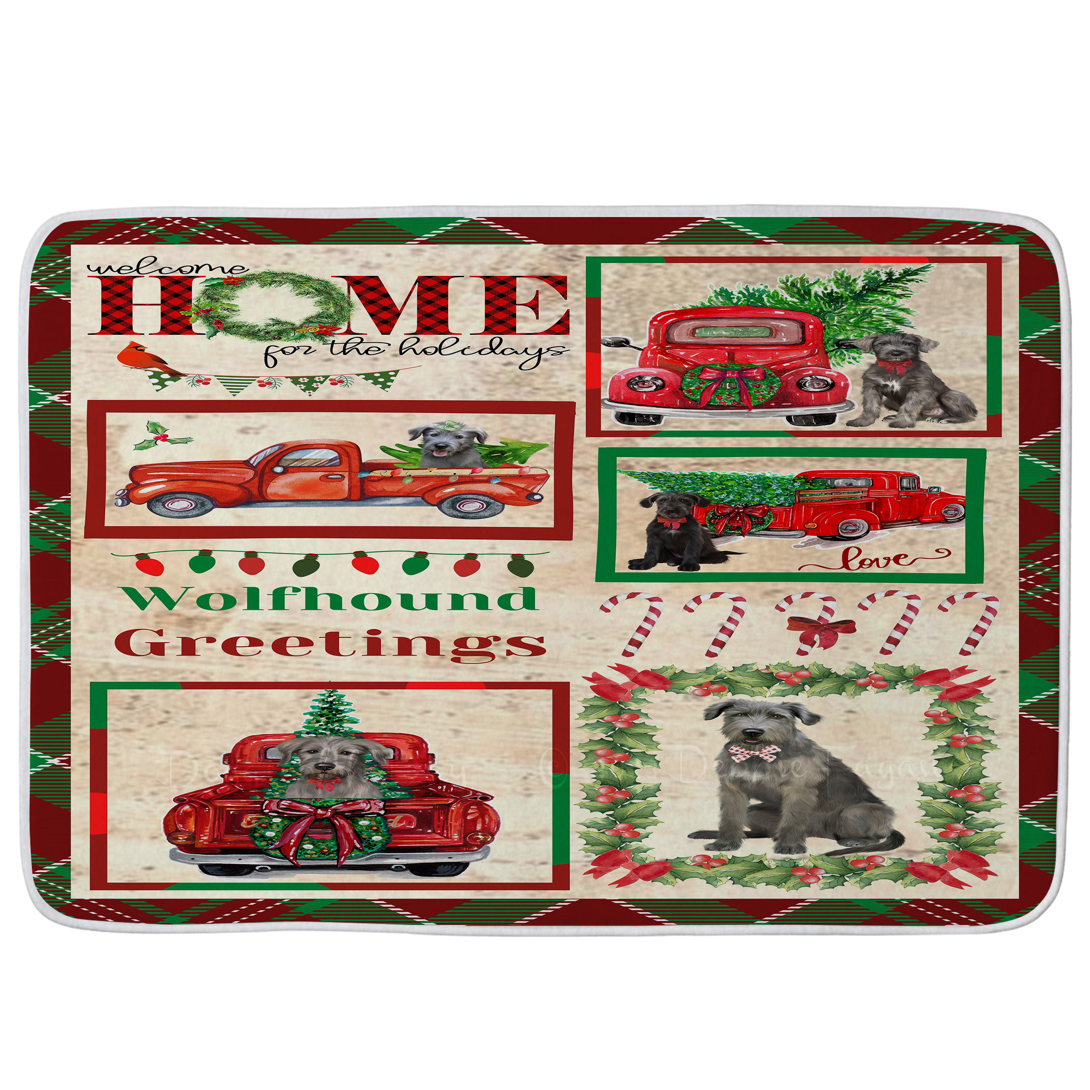 Wolfhound Dog Bath Mat Anti-Slip Pet Personalized Bathroom Rug Mat Gift NWT - Picture 34 of 40