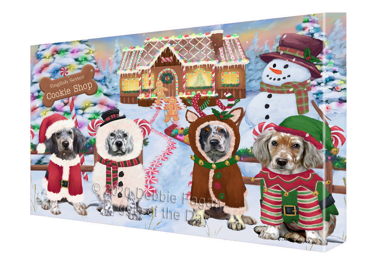 Englischer Setter Hund Leinwand 0,75" personalisiertes digitales Gemälde Weihnachten Neu mit Etikett - Bild 19 von 62