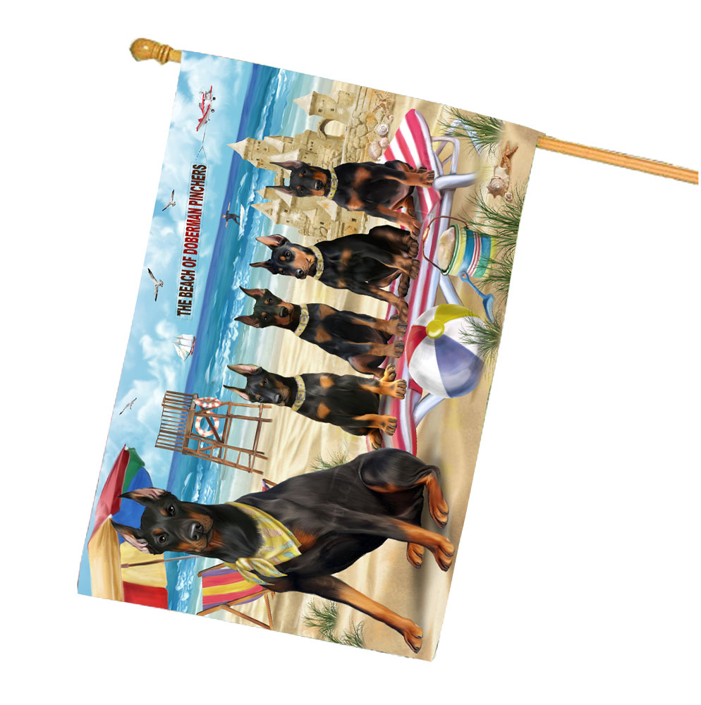 Doberman Dog House Flag Holiday Double Sided 28"x40" Many Designs NWT NEW - Picture 51 of 78