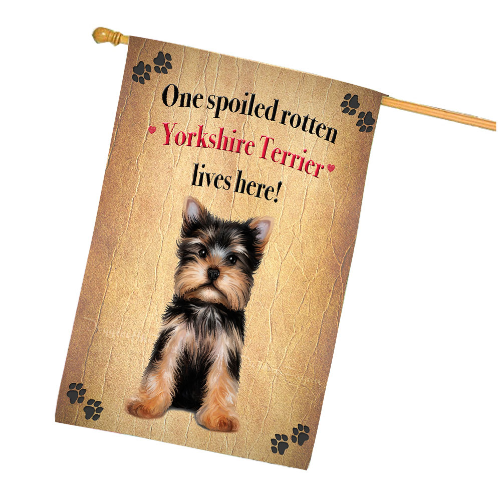 Yorkshire Terrier Dog House Flag Holiday Double Sided 28"x40" Designs NWT NEW - Picture 56 of 89
