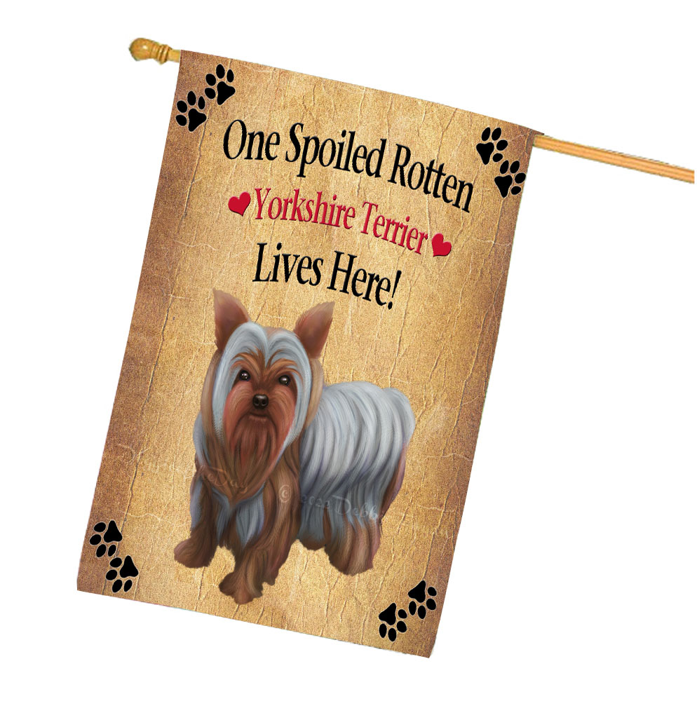 Yorkshire Terrier Dog House Flag Holiday Double Sided 28"x40" Designs NWT NEW - Picture 48 of 89