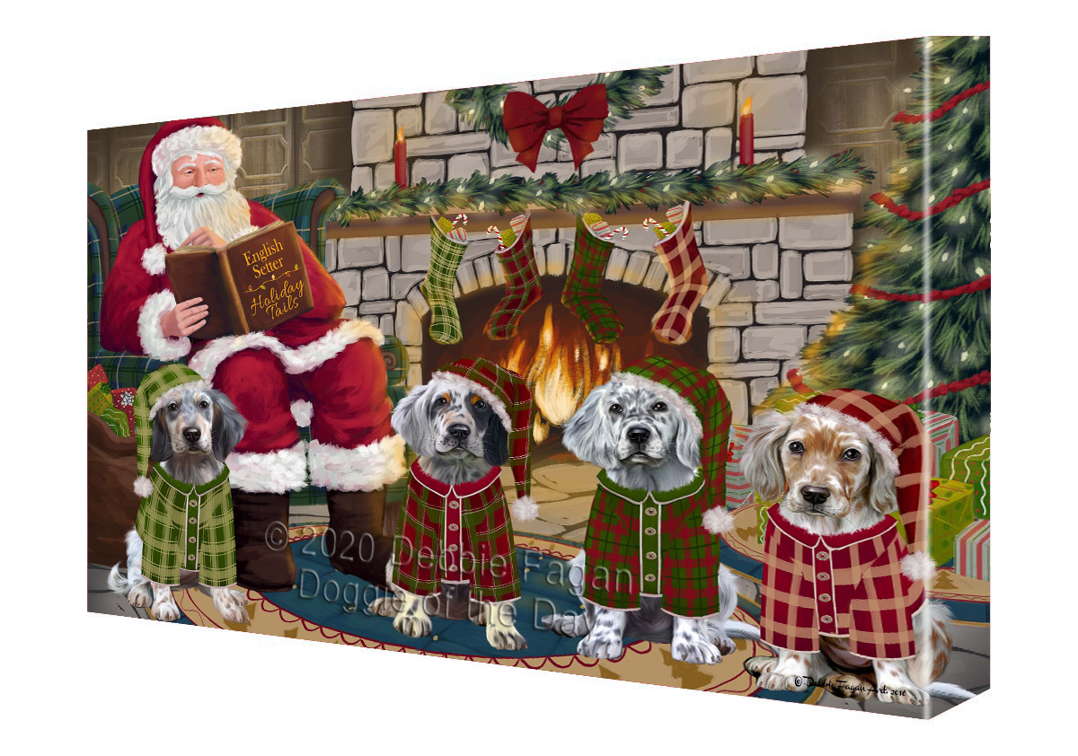 Englischer Setter Hund Leinwand 0,75" personalisiertes digitales Gemälde Weihnachten Neu mit Etikett - Bild 17 von 62