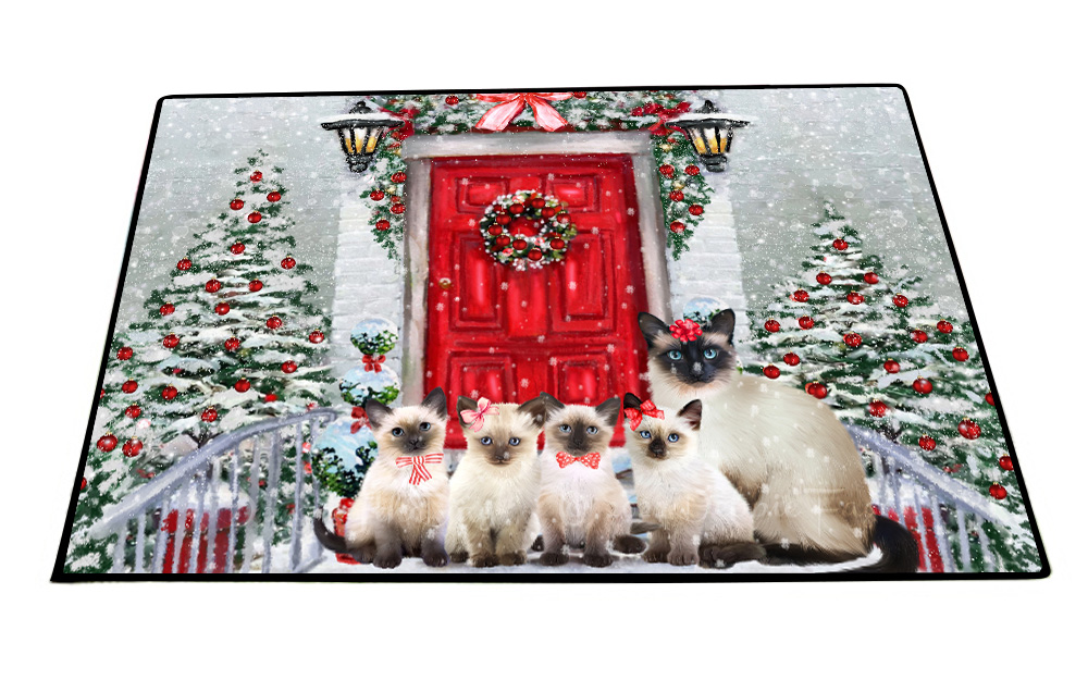 Siamese Cat Floor Mat Personalized Pet Door Mat Valentine Day NWT - Picture 25 of 48