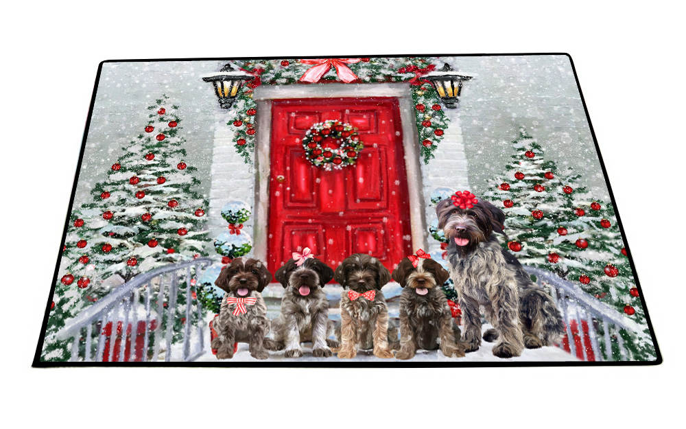 Tappetino per Cani Grifone a Punta con Filo Antiscivolo Pet Natale Tappetino per Porta Tappeto - Foto 9 di 9