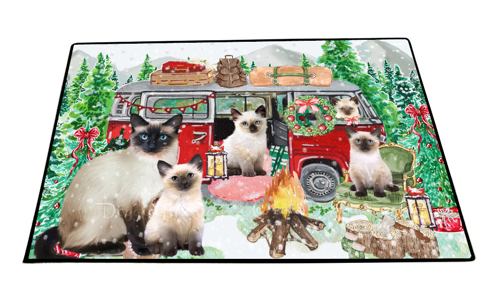 Siamese Cat Floor Mat Personalized Pet Door Mat Valentine Day NWT - Picture 19 of 48