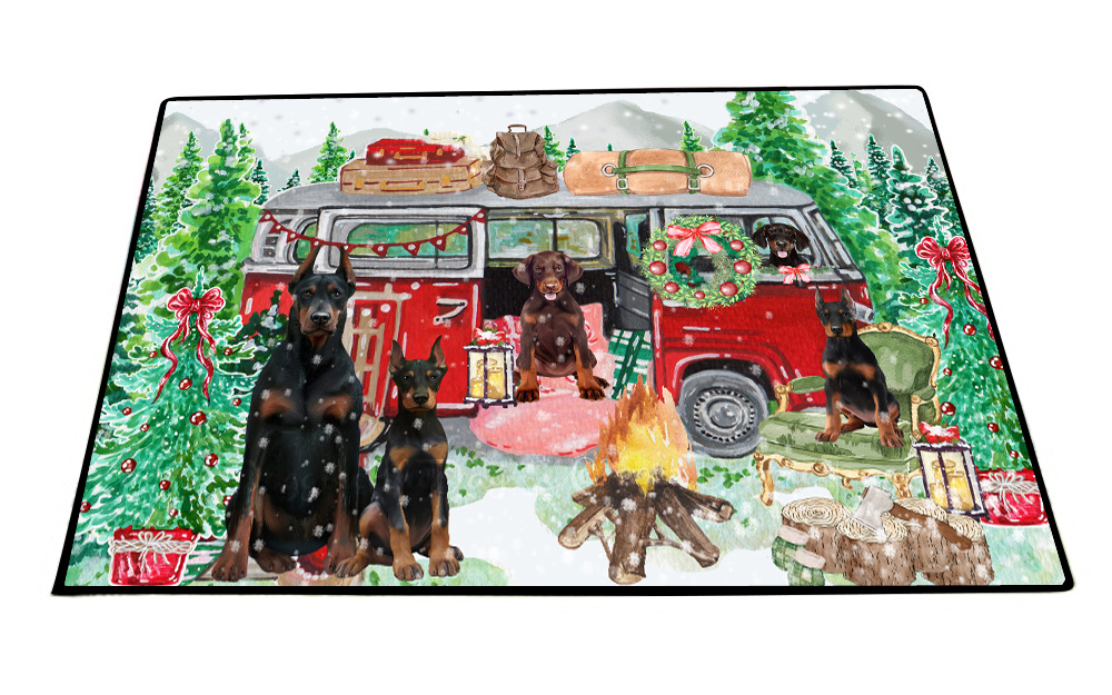 Doberman Pinscher Dog Floor Mat Personalize Pet Door Mat Valentine Day NWT - Picture 21 of 52