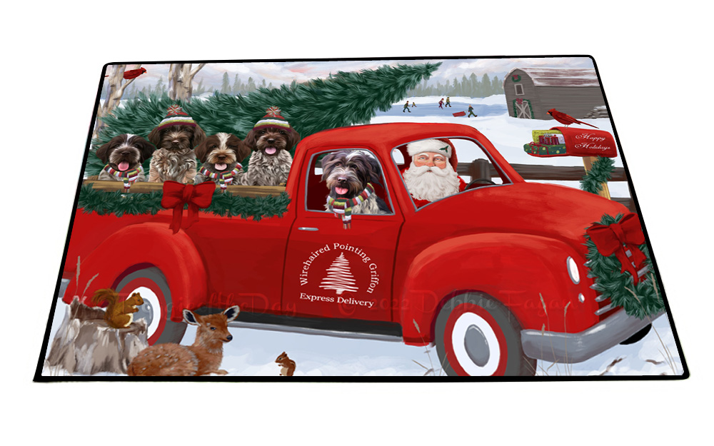 Tappetino per Cani Grifone a Punta con Filo Antiscivolo Pet Natale Tappetino per Porta Tappeto - Foto 7 di 9