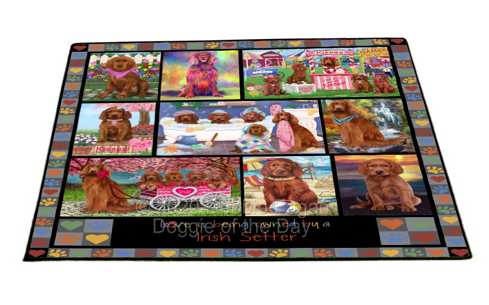 Irish Setter Dog Floor Mat Personalized Pet Door Mat Valentine Day NWT - Picture 38 of 49