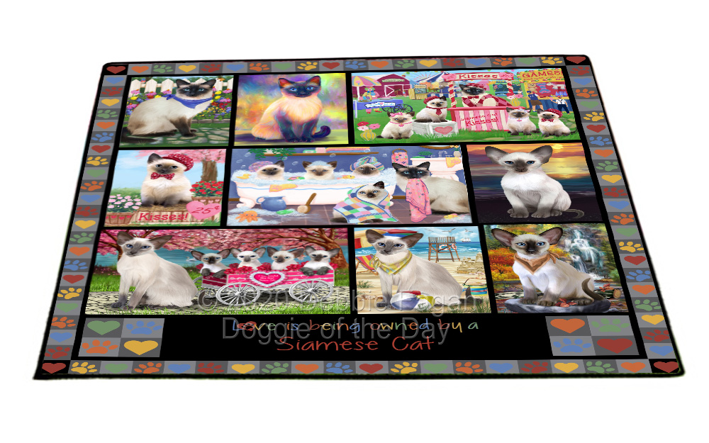 Siamese Cat Floor Mat Personalized Pet Door Mat Valentine Day NWT - Picture 38 of 48