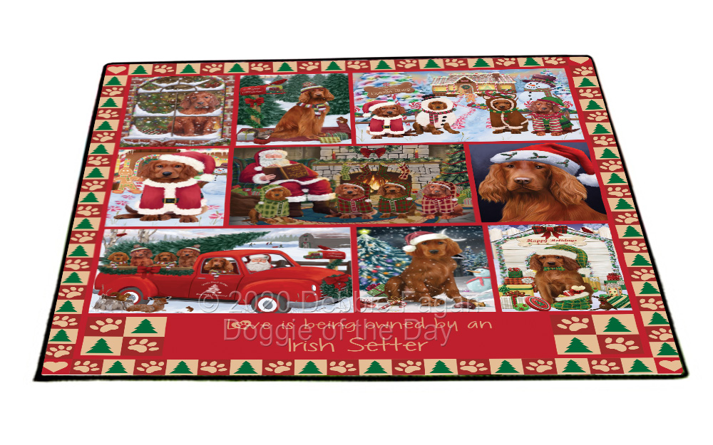 Irish Setter Dog Floor Mat Personalized Pet Door Mat Valentine Day NWT - Picture 21 of 49