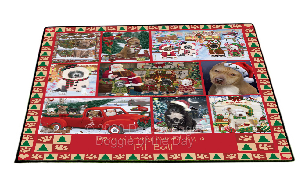 Pit Bull Dog Floor Mat Personalized Pet Door Mat Valentine Day NWT - Picture 23 of 36