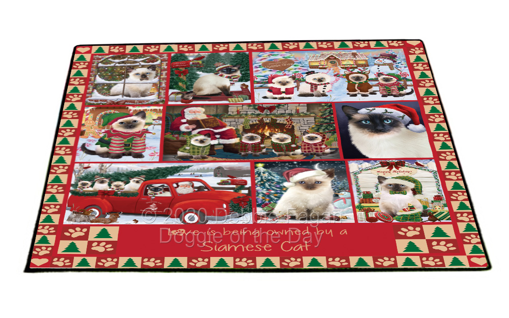 Siamese Cat Floor Mat Personalized Pet Door Mat Valentine Day NWT - Picture 21 of 48