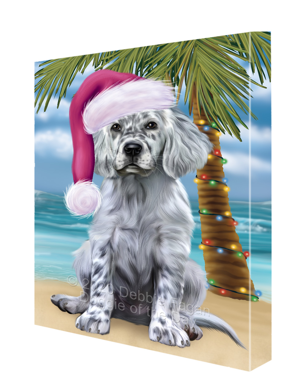 Englischer Setter Hund Leinwand 0,75" personalisiertes digitales Gemälde Weihnachten Neu mit Etikett - Bild 62 von 62