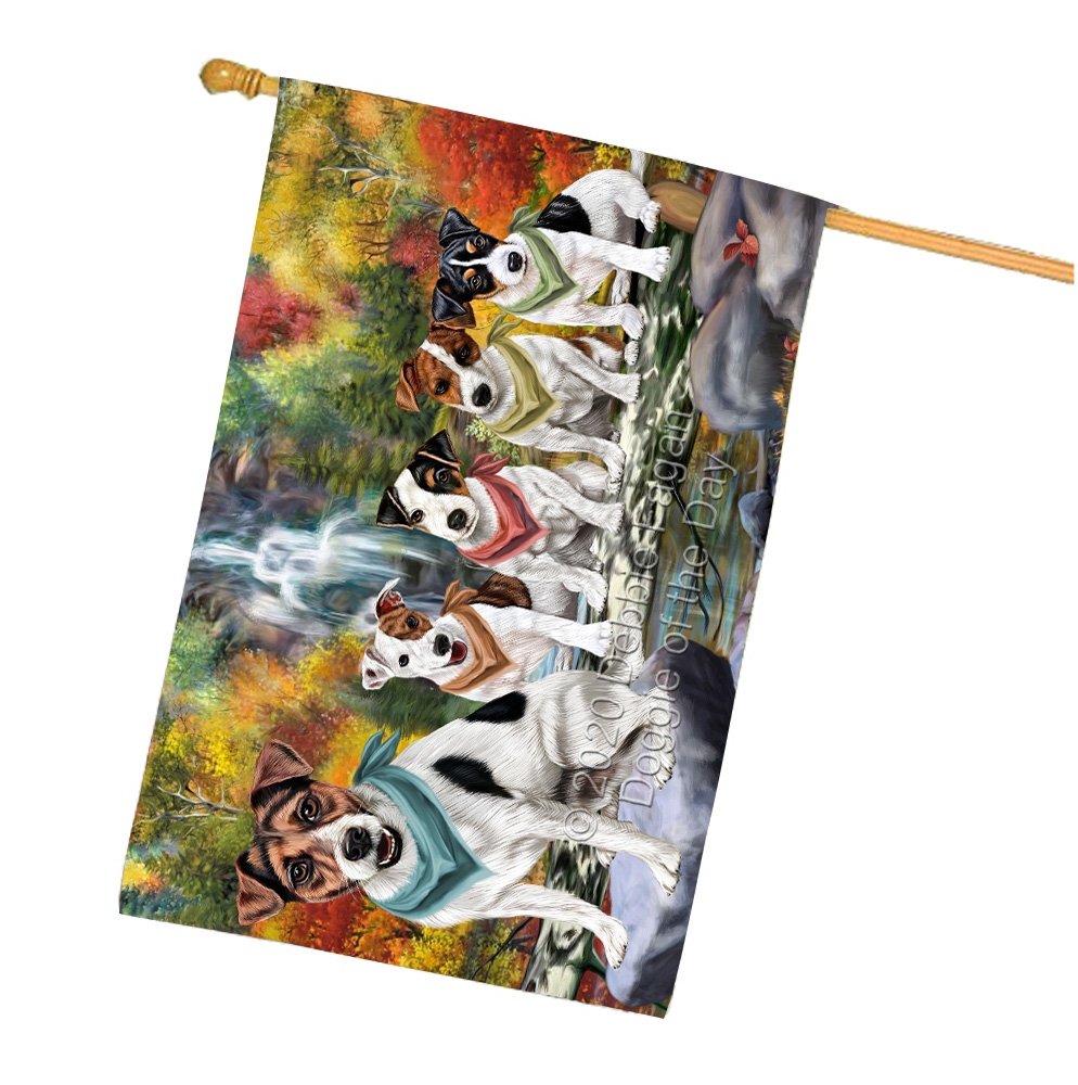 Jack Russell Dog House Flag Holiday Double Sided 28"x40" Many Designs NWT NEW - Picture 66 of 73