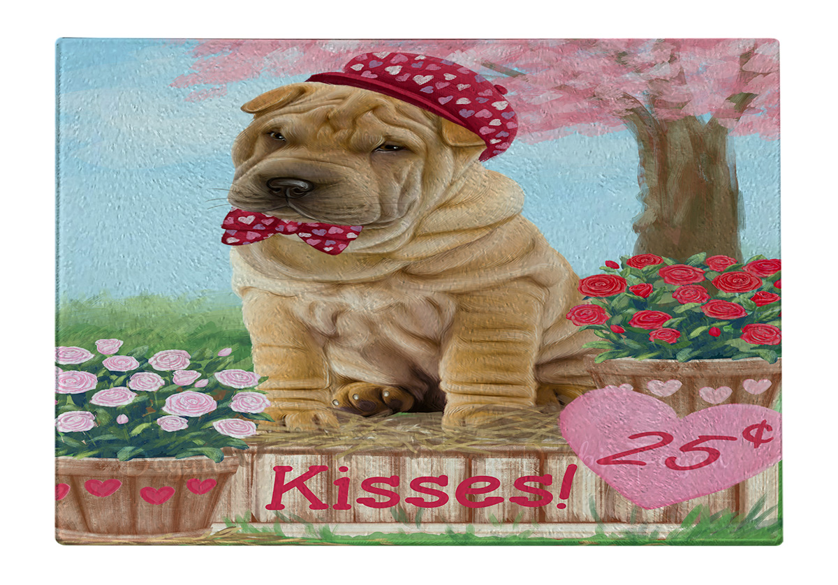Shar Pei Dog Cutting Board Tempered Glass Personalized Kitchen Custom NWT - Picture 64 of 109