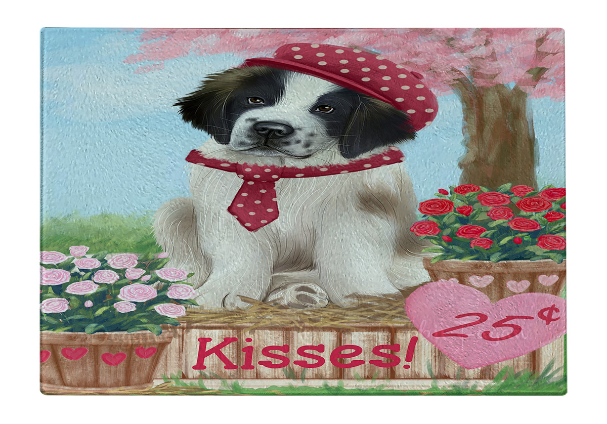 Saint Bernard Dog Cutting Board Tempered Glass Personalized Kitchen Custom NWT - Picture 58 of 81