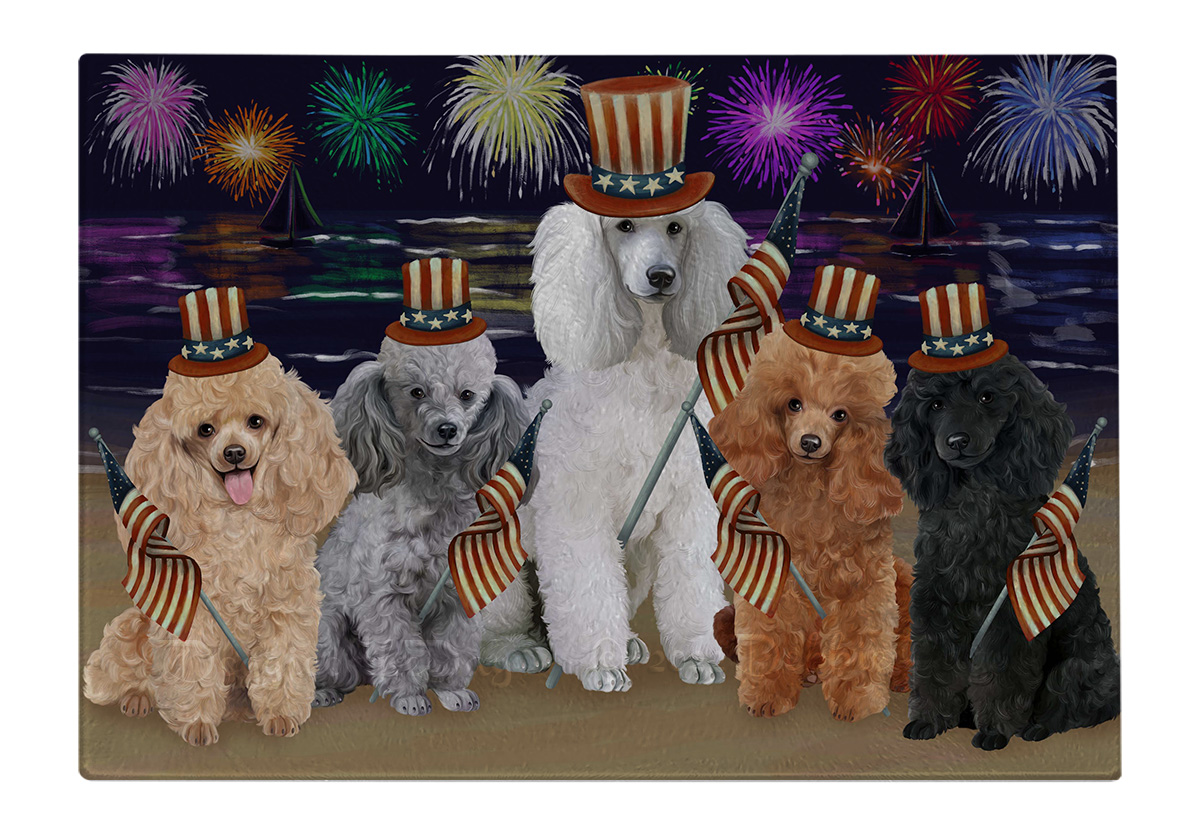 Tabla de cortar caniche perro vidrio templado cocina personalizada nueva con etiquetas - Imagen 12 de 133