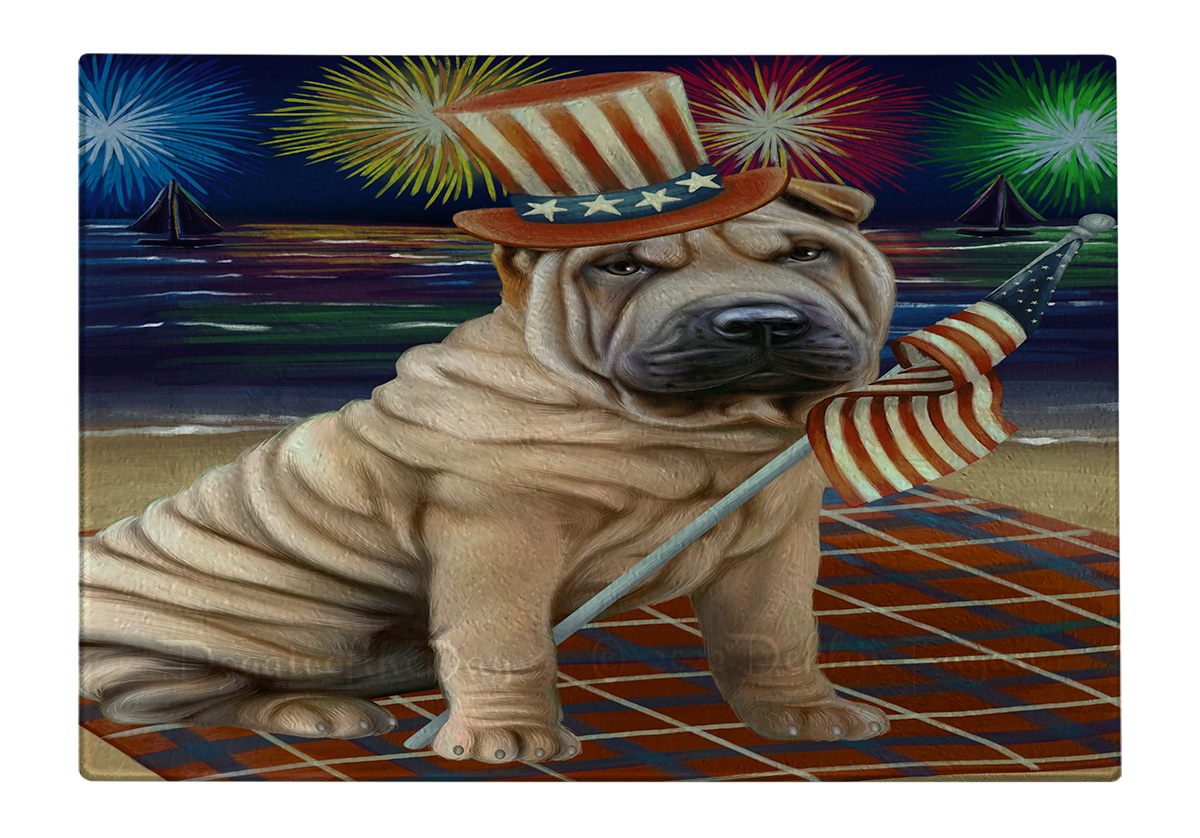 Shar Pei Dog Cutting Board Tempered Glass Personalized Kitchen Custom NWT - Picture 57 of 109