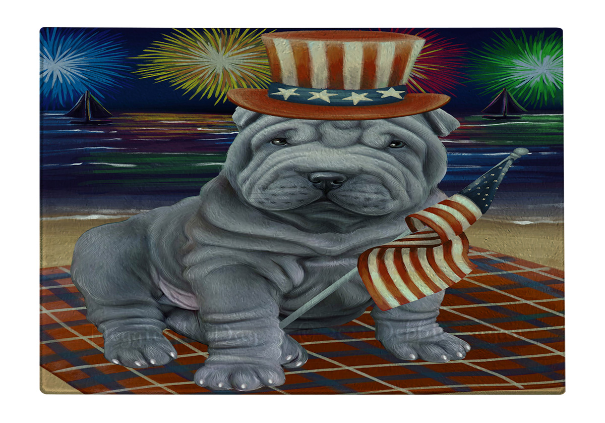 Shar Pei Dog Cutting Board Tempered Glass Personalized Kitchen Custom NWT - Picture 58 of 109