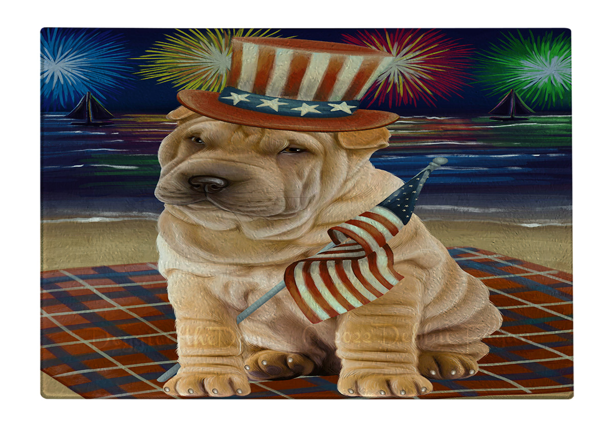 Shar Pei Dog Cutting Board Tempered Glass Personalized Kitchen Custom NWT - Picture 59 of 109