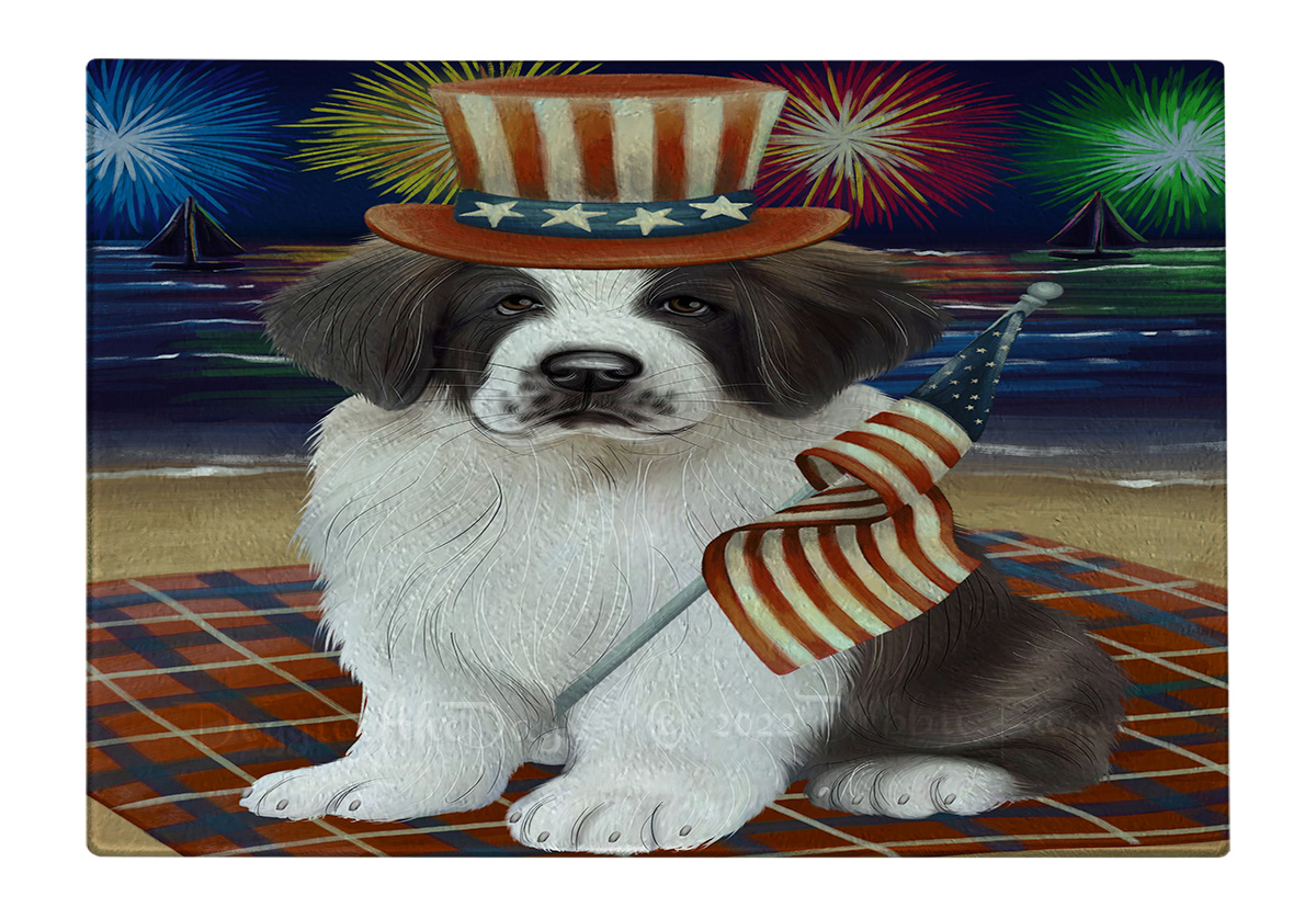 Saint Bernard Dog Cutting Board Tempered Glass Personalized Kitchen Custom NWT - Picture 56 of 81