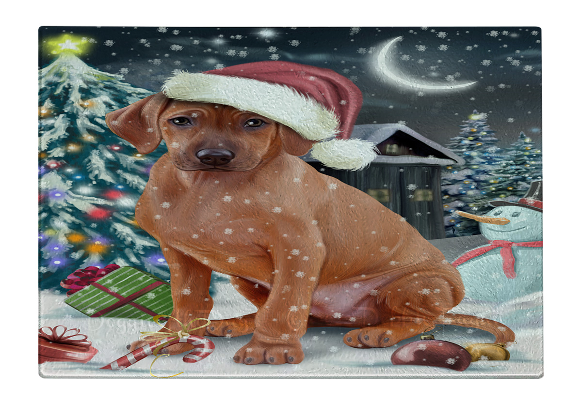 Rhodesian Ridgeback Hund Schneidebrett Hartglas personalisiert Weihnachten Neu mit Etikett - Bild 51 von 58