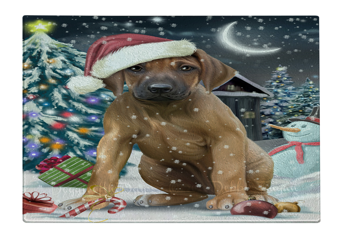 Rhodesian Ridgeback Hund Schneidebrett Hartglas personalisiert Weihnachten Neu mit Etikett - Bild 52 von 58