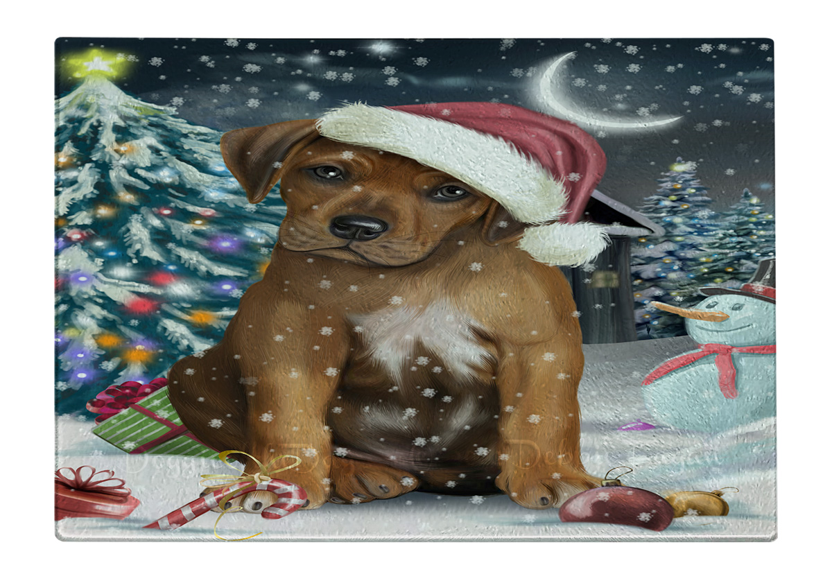 Rhodesian Ridgeback Hund Schneidebrett Hartglas personalisiert Weihnachten Neu mit Etikett - Bild 54 von 58