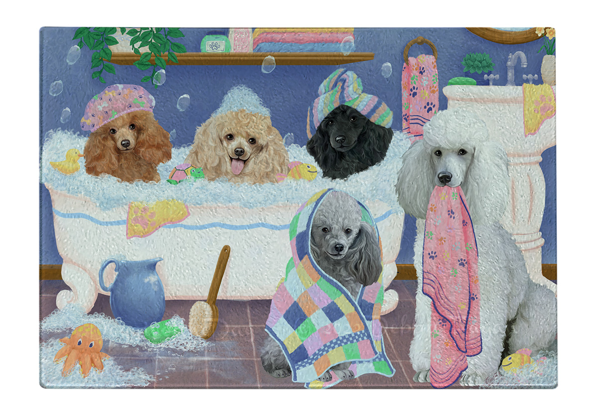 Tabla de cortar caniche perro vidrio templado cocina personalizada nueva con etiquetas - Imagen 18 de 133
