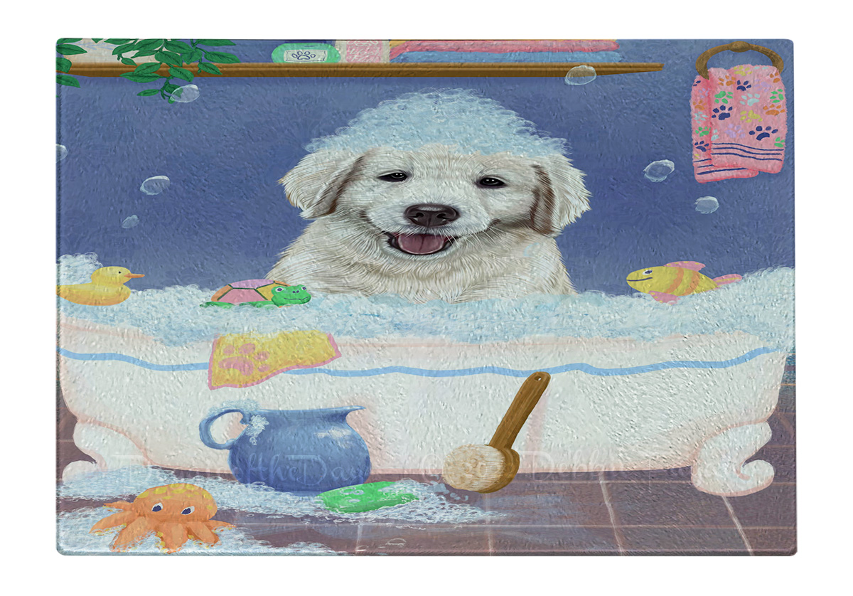 Golden Retriever Dog Cutting Board Tempered Glass Personalized Kitchen NWT