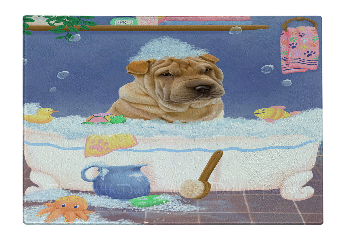 Shar Pei Dog Cutting Board Tempered Glass Personalized Kitchen Custom NWT - Picture 68 of 109