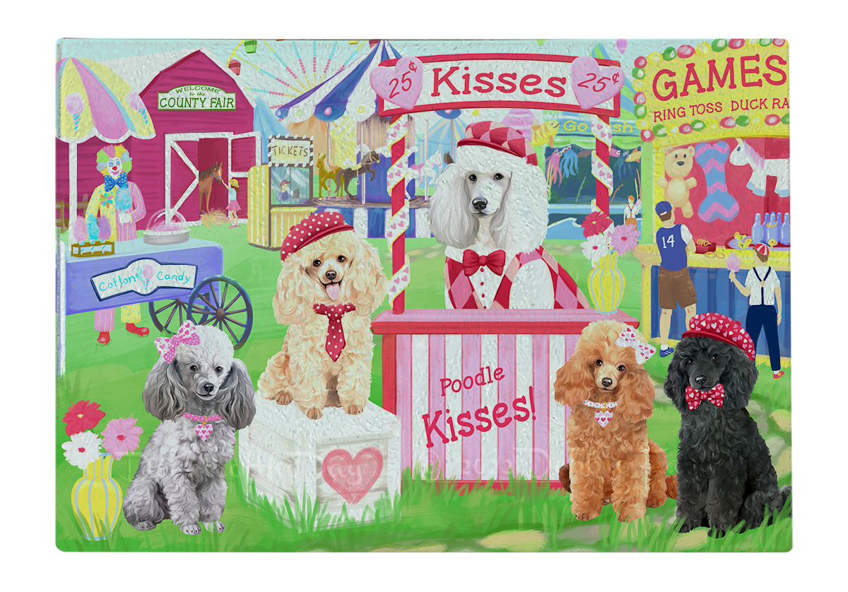 Tabla de cortar caniche perro vidrio templado cocina personalizada nueva con etiquetas - Imagen 20 de 133