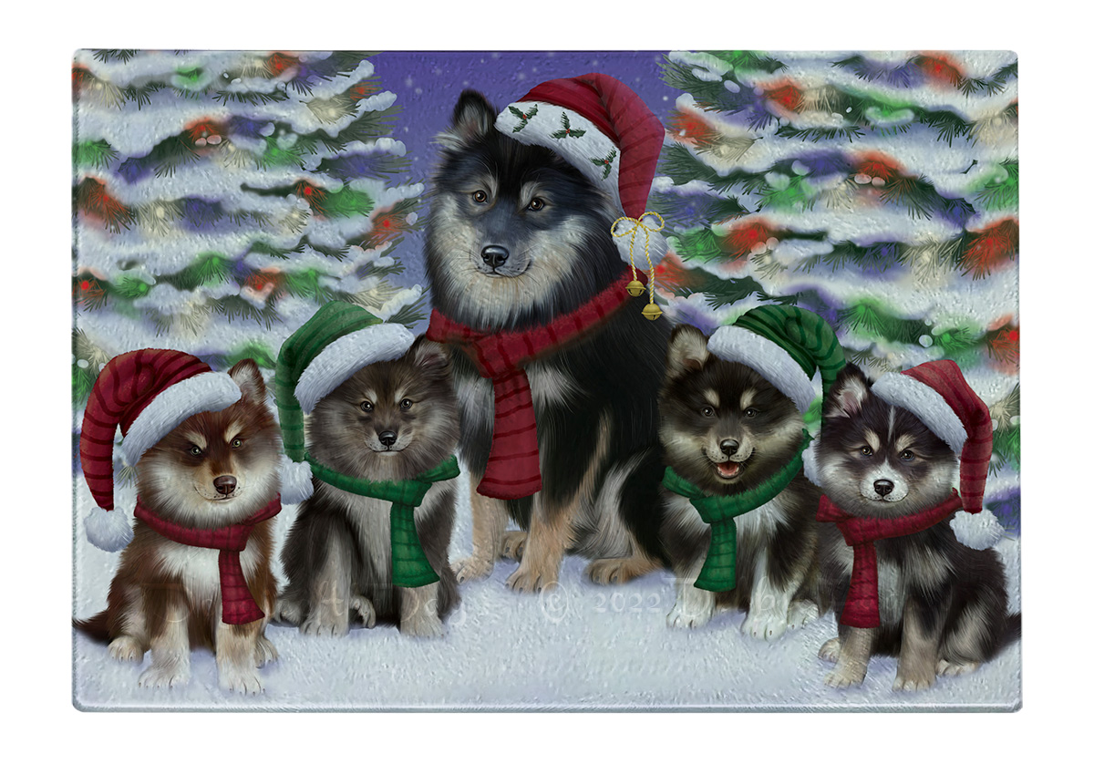 Finnish Lapphund Dog Cutting Board Tempered Glass Personalized Christmas NWT - Picture 13 of 49