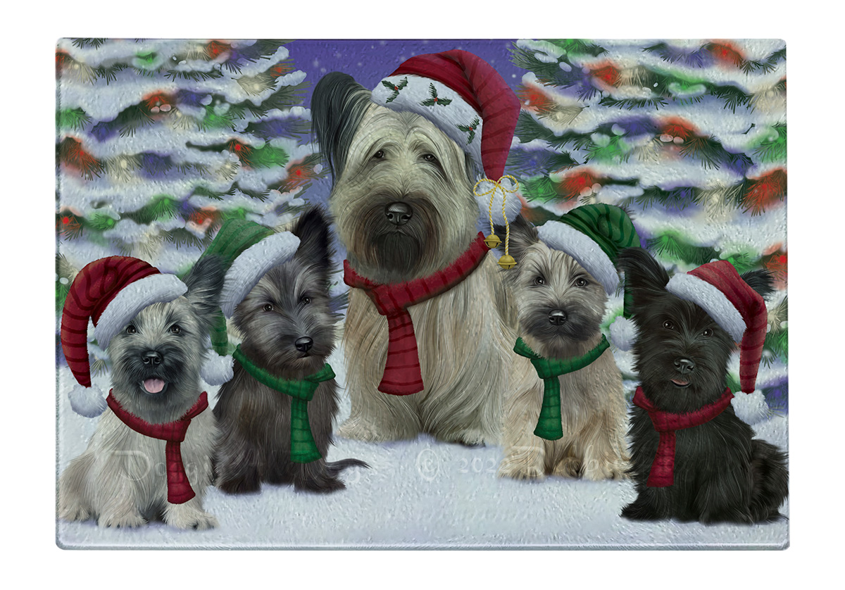 Skye Terrier Hund Schneidebrett Hartglas Personalisiert Individuell Weihnachten Neu mit Etikett - Bild 13 von 53