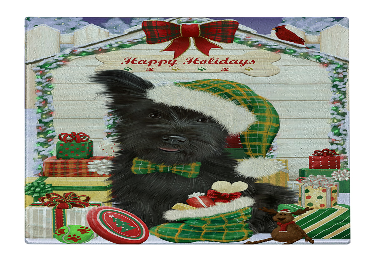 Skye Terrier Hund Schneidebrett Hartglas Personalisiert Individuell Weihnachten Neu mit Etikett - Bild 29 von 53