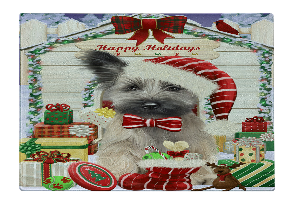 Skye Terrier Hund Schneidebrett Hartglas Personalisiert Individuell Weihnachten Neu mit Etikett - Bild 30 von 53