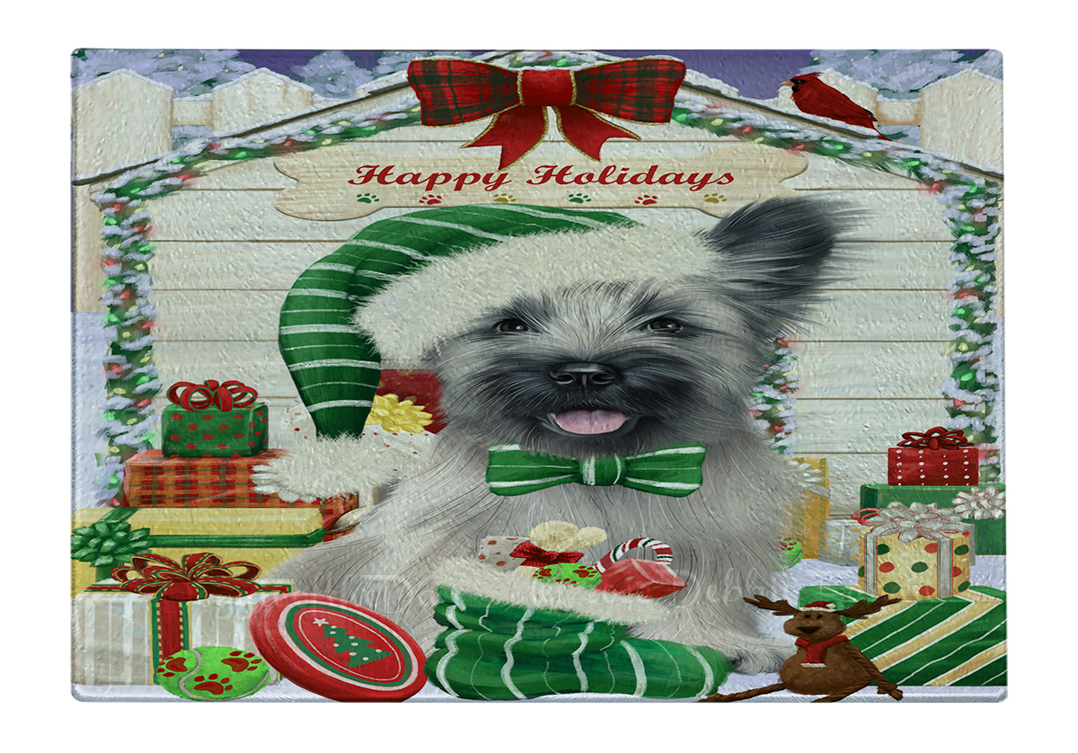 Skye Terrier Hund Schneidebrett Hartglas Personalisiert Individuell Weihnachten Neu mit Etikett - Bild 31 von 53