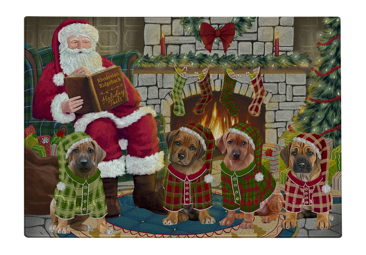 Rhodesian Ridgeback Hund Schneidebrett Hartglas personalisiert Weihnachten Neu mit Etikett - Bild 13 von 58