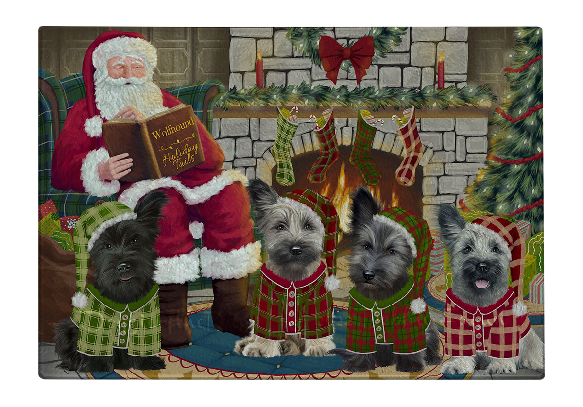 Skye Terrier Hund Schneidebrett Hartglas Personalisiert Individuell Weihnachten Neu mit Etikett - Bild 12 von 53