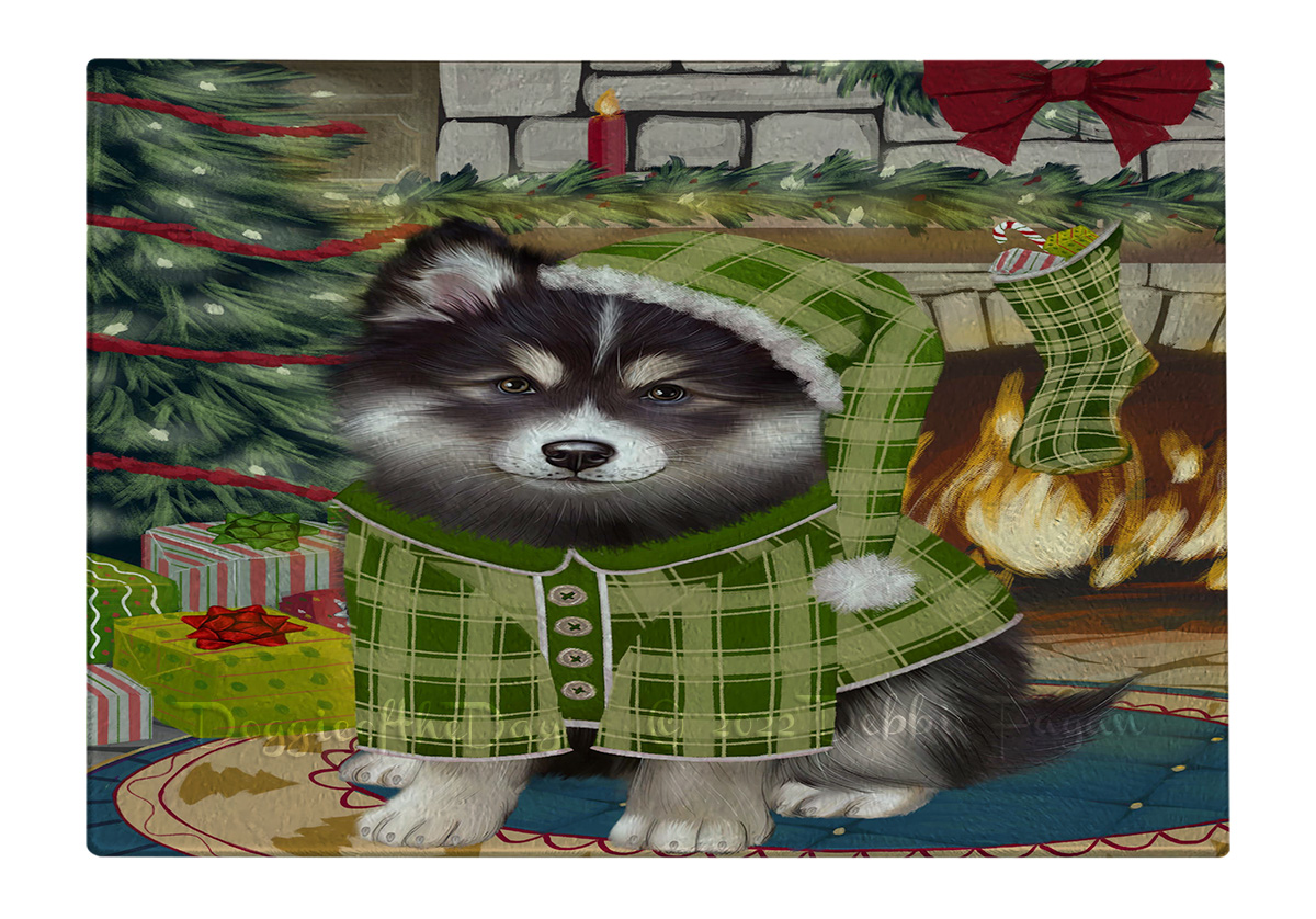 Finnish Lapphund Dog Cutting Board Tempered Glass Personalized Christmas NWT - Picture 33 of 49