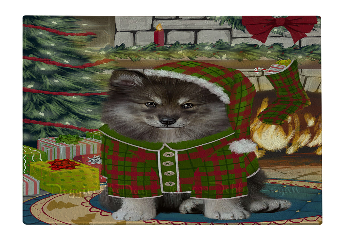 Finnish Lapphund Dog Cutting Board Tempered Glass Personalized Christmas NWT - Picture 34 of 49